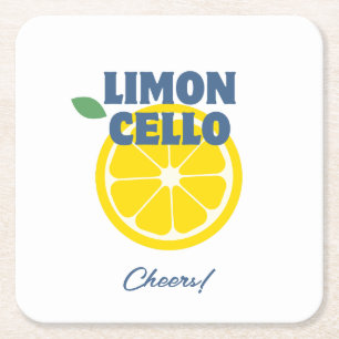 Thuisgemaakte Moderne Crème Witte Limoncello Likeu Vierkante Kartonnen Onderzetter