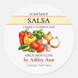 Thuisgemaakte Salsa Inmaaklabels / Stickers