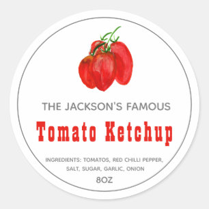 Thuisgemaakte Tomatenketchup   Saus Label