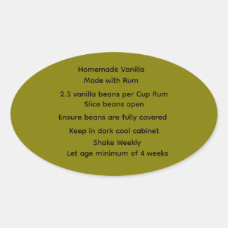 Thuisgemaakte Vanille Bourbon Recept labels