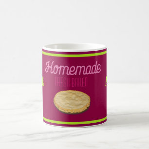 Thuisgemaakte verse gebakken appeltaart koffiemok