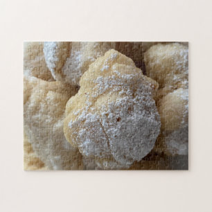Thuisgemaakte Zeppole Gebakken Donut Deeg Suiker D Legpuzzel
