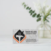 Thuisgereedschap | Betonnen achtergrond Afsprakenkaartje (Staand voorkant)