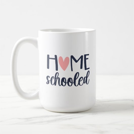 Thuisgeschoold met Mok voor hartschoorsteen (Links)
