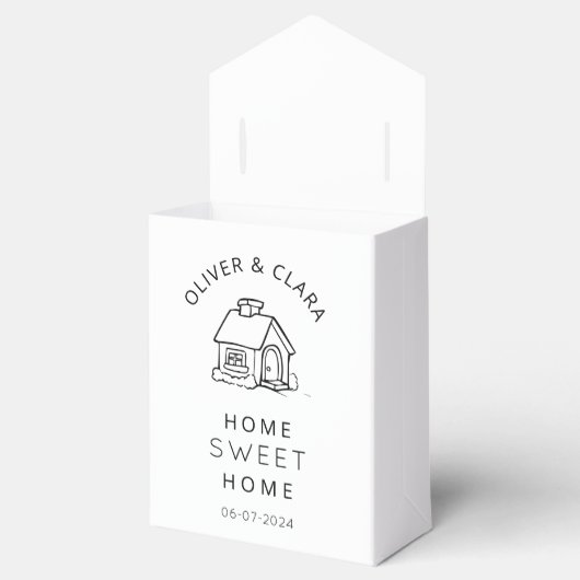 Thuishuishouden met eigen tint bedankdoosjes (Geopend)