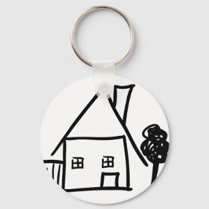 thuishuispictogram sleutelhanger