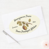 Thuiskantines Etiket  peren Jouw naam (Envelop)