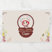 Thuiskeuken Voedselcontainer Etiket (Enkel label)