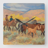 Thuiskomen door Maynard Dixon Vierkante Klok (Voorkant)