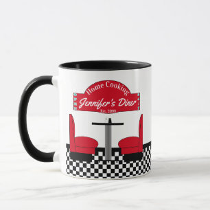 Thuiskooknaam Chef Diner Retro Cups Mokken