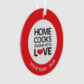 Thuiskookseizoen met liefde ornament (voorkant)