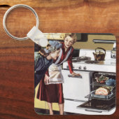  thuisland, mam in de keuken sleutelhanger (Voorkant)