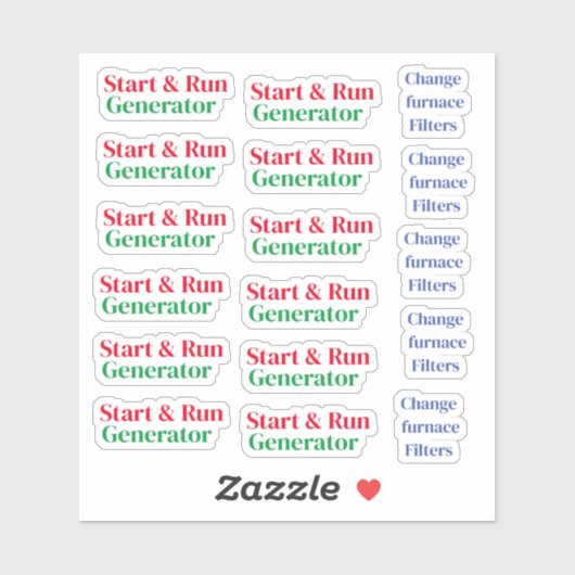 thuisonderhoud sticker (Vel)