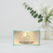 Thuisonroerend goed | Goudtextiel Visitekaartje (Staand voorkant)