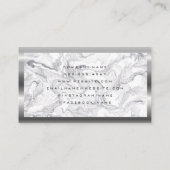 Thuispictogram | Marble Silver Metallic Visitekaartje (Achterkant)