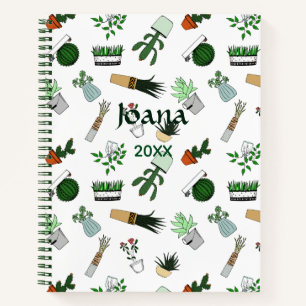 Thuispotentiële Planten Doodle Art Notitieboek