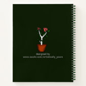 Thuispotentiële Planten Doodle Art Notitieboek (Achterkant)