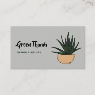 Thuispotentiële Planten Doodle Art Visitekaartje