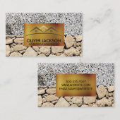 thuisreparatie | stenen muur | leistenen marmer visitekaartje (Voorkant / Achterkant)