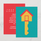 thuissleutel kaart (Voorkant / Achterkant)