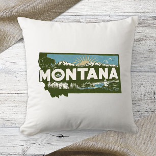 Thuisstaat Retro Kleur Montana Kussen