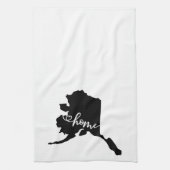 Thuisstaatoverzicht Heart Alaska Kitchen Towel Theedoek (Verticaal)