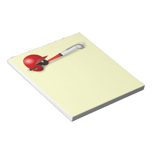 Thuisstartspel Spelteam Coach Sportbal Baseball Notitieblok (Schuin)