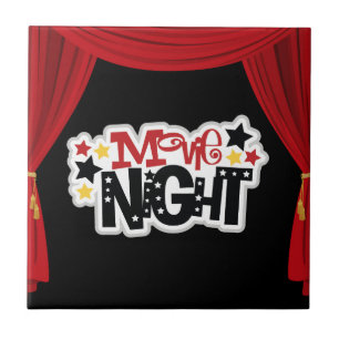 Thuistheater theater van film Fun Movie night Tegeltje