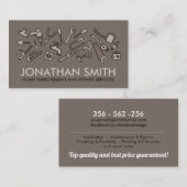 Thuisverbetering en -reparatie - Handymandiensten Visitekaartje (Voorkant / Achterkant)