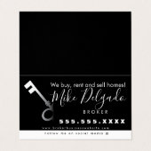 Thuisverkoper met gradiëntsleutel visitekaartjes (Buitenkant ongevouwen)