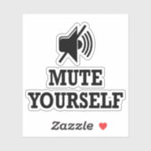 thuiswerken, Zelf dempen, Je bent gedempt Sticker (Vel)