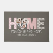 Thuiswoningen in de hartdeur deurmat (Voorkant)