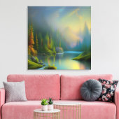 Thuiszoet startpunt in de bossen canvas afdruk (Insitu (Woonkamer))