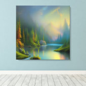 Thuiszoet startpunt in de bossen canvas afdruk (Insitu (Houten vloer))