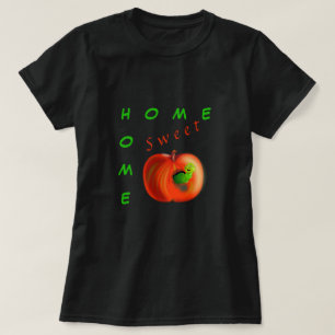 Thuiszoete T-Shirt Happy Worm in Apple