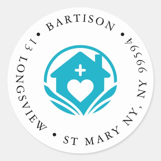 Thuiszorgbedrijf Classic Round Sticker (Voorkant)