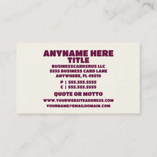 Thuiszorgverlener Visitekaartje (Achterkant)