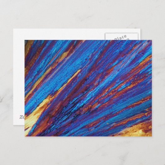 Thuliumnitraat onder de microscoop briefkaart (Voorkant / Achterkant)