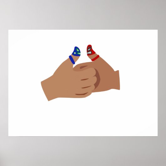 Thumb War Luchadores Poster (Voorkant)