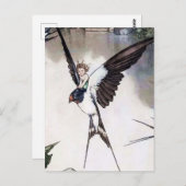 Thumbelina by W Heath Robinson Briefkaart (Voorkant / Achterkant)