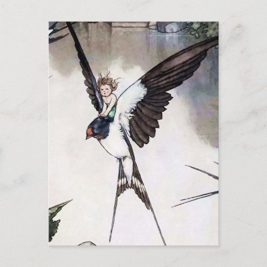 Thumbelina by W Heath Robinson Briefkaart (Voorkant)