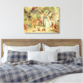 Thumbelina en Prince Wedding,  feiharde tales Canvas Afdruk (Insitu (Slaapkamer))