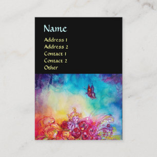 THUMBELINA, FLOWER BASKET EN BUTTERFLES VISITEKAARTJE