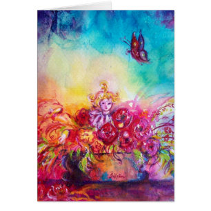 THUMBELINA, PANIER À FLEURS ET BOUTEILLE