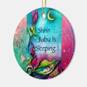 THUMBELINA PINK RUBY HEART MONOGRAM DEUR HANGER KERAMISCH ORNAMENT (Links)