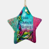 THUMBELINA PINK RUBY STAR MONOGRAM DEUR HANGER KERAMISCH ORNAMENT (Rechts)