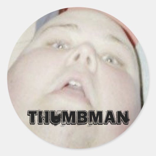 THUMBMAN-Stickers Ronde Sticker (Voorkant)