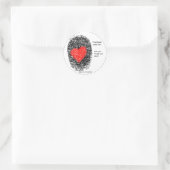 Thumbody Vous Aime Coeur Sticker D'Empreinte (Sac)