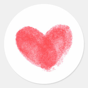 THUMBPRINT HART RONDE STICKER