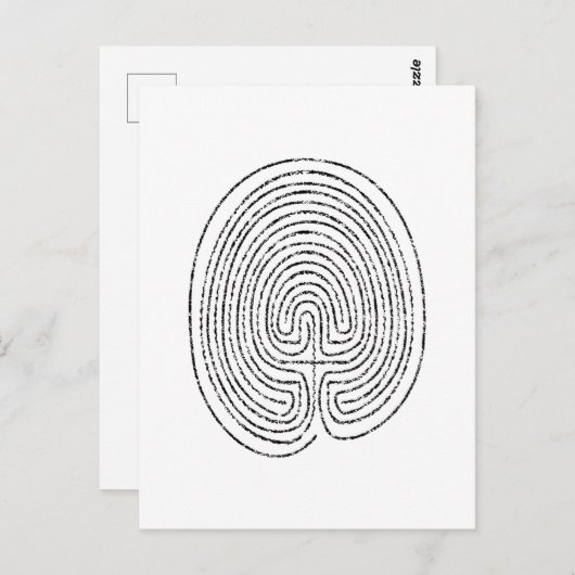 Thumbprint Labyrinth Briefkaart (Voorkant / Achterkant)
